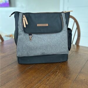 Petunia Pickle Bottom Black and Gray Diaper Bag